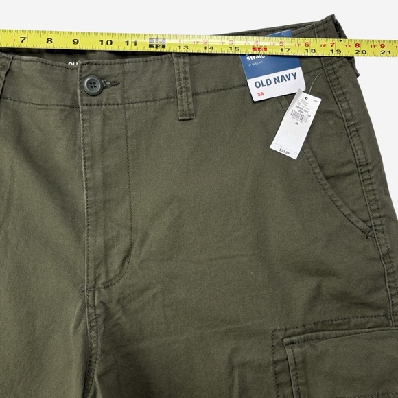 Old Navy Mens Lived In Straight Cargo Shorts 38 Heritage Green 9” Inseam NEW - Picture 9 of 10